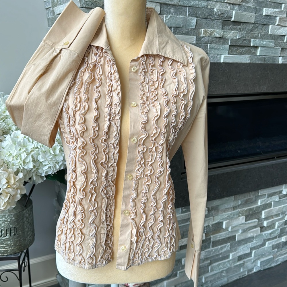 Vakkorama pleated font Buttoned down Shirt. Size 38 ( US 6)